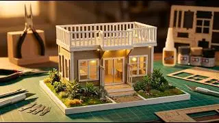 I Spent 300 Hours Building a Mini Cardboard House | DIY Craft