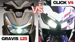 WHY PAY MORE? Yamaha Gravis 125 vs Honda Click 125 V4 | WATCH BEFORE BUYING?