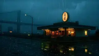Rainy Diner Ambience 🌧️ Retro Lofi for Late Nights