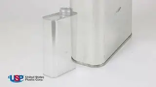 1 Pint Metal F-Style Oblong Can with 1-1/4