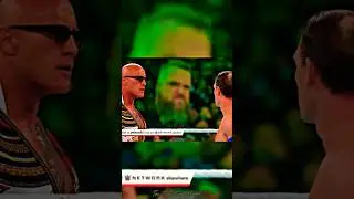 John Cena and The Rock epic face off 😈 #wwe