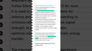 What are some applications of maximum power transfer theorem