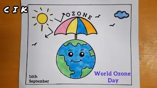 World Ozone Day Drawing | Easy World Ozone Day poster | Save Earth Drawing | Easy for Competition