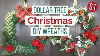 DOLLAR TREE DIY CHRISTMAS WREATHS | Dollar Store DIY Crafts for Christmas | CHRISTMAS DIY DECOR 2020