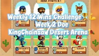12 WINS WEEKLY CHALLENGE🏆💪, ANIMAL DOE | Fun Run 3 Arena Race Desert #3