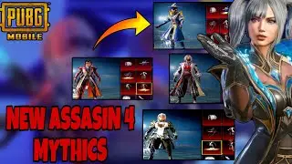 Assassin's Power Of 4 MYTHIC Oufits & Emotes | Premium Crate Gurantteed Rewards-Pubgm