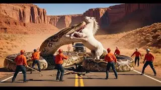 Animal Rescue AI: Team Saves White Horse From Giant Snake!