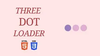Three Dot Loader - HTML CSS