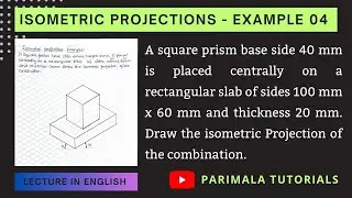 ISO Metric Projections in Engineering Drawing_ Manual Drawing _ Example 04_