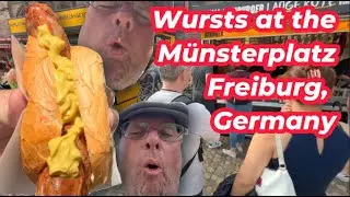Wursts at the Münsterplatz Market - Freiburg Germany - German Traveling - Black Forest Region