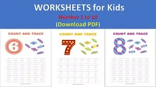 Number Tracing Nursery Worksheets | Worksheets For PREP, Nursery, LKG, UKG and 1st kids|Download PDF