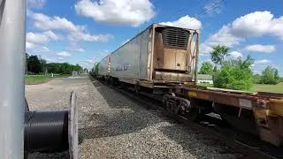 NS 26E with an SD70ACC #1803 in Notch 8 Flies Thru Millbury!!