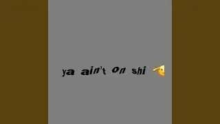 ya aint on shi