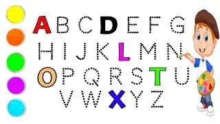 Phonics Song | abcd written Dotted Line Colors For Kids | Phonics Sounds 3d #abcd #phonicsong #Kids