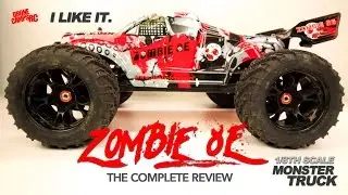 DHK ZOMBIE 8E - 1/8TH SCALE MONSTER TRUCK - Complete Review & BASH!