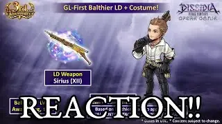 REACTION To The 2nd Global First LD Balthier & NEW  WEAPON SKIN!!