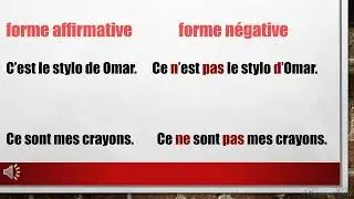 La negation explication et exercices