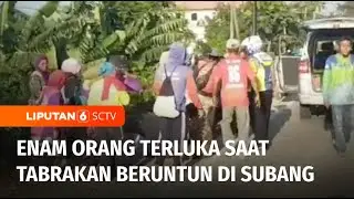 Tabrakan Beruntun Melibatkan Empat Kendaraan Terjadi di Ruas Pantura Non Tol Subang | Liputan 6