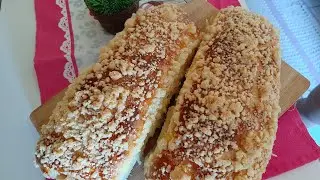 Pão caseiro bem fofinho com farofa doce!!!!!