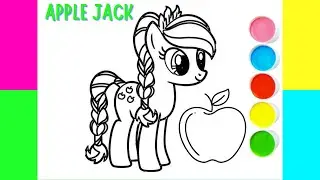 My Little Pony Coloring Page, Applejack,How to Draw My Little Pony