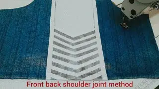 blouse stitching // design blouse front back shoulder joint finishing method #blousestitching