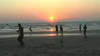 Sunset and full moon in line, Davide Swarup, Handpan Music, Arambol Goa