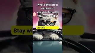 What's the safest distance to maintain from the vehicle in front of you? #roadsafetytips #roadsafety