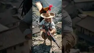 Ai cat and chicken funny videos       #cat #aicontent #aianimalworld  #aieffects #funny  #chicken