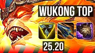 WUKONG vs KLED (TOP) | 18/2/8, 7 solo kills, Legendary, 46k DMG | EUW Master | 25.20