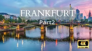 Frankfurt, Germany Financial City walking tour in 4k | Street sound | Part2 with captions