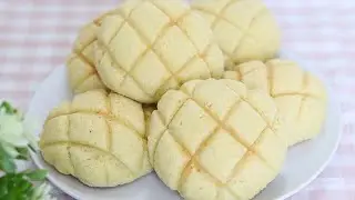 MELON PAN Bread ( Soft enriched bread with crisp biscuit topping )