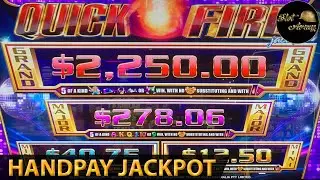 ⭐️2ND GRAND JACKPOT⭐️QUICK FIRE SLOT | THE BONUS WAS BAD BUT THEN IT SURPRISED ME WITH HUGE HANDPAY