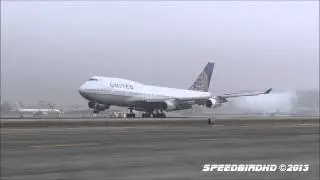 United Airlines Boeing 747-422 [N127UA] Landing at LAX from Sydney