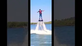 Flyboarding at first time in india#india #explore #life #viral #entertainment #river #trending #fun