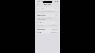 iPhone 16 Pro Max 1TB battery maximum capacity 97% after 13 months use, cycle count 269😃😁