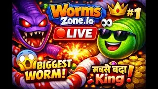 Biggest Snake Challenge! 🐍 Worms Zone.io LIVE | Mowgli Gaming Live | part 6 #Shorts #WormsZone