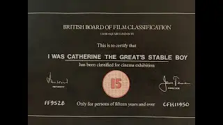 I WAS CATHERINE THE GREAT'S STABLE BOY - a short film with voice over by Brian Cox.