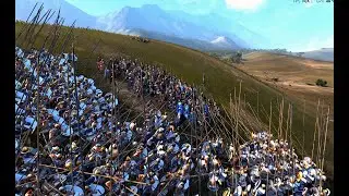 Batalla cinem&aacute;tica 47 en campa&ntilde;a. Ataque a la colina, total war rome II, divide et impera