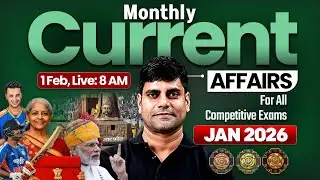 Monthly Current Affairs 2026 | January Current Affairs 150 Questions | Current Affairs By Arun Sir