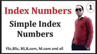 Index Number Statistics | How to calculate Simple Index numbers | Fsc | I.Com Part 2| BSc Statistics