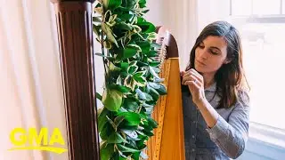 Seattle hospital musician plays her harp and &lsquo;magic flows&rsquo; l GMA Digital