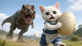 Cute Cat&rsquo;s Dinosaur Adventure 🐱🦖 | Magical Forest Story