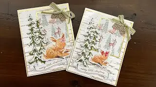Prima Marketing's Candy Cane Lane from Frank Garcia | Woodland Christmas Card Design (Part 3)