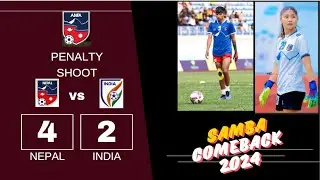 Nepal Vs India Highlights |El Clasico🔥||Women's SAFF 2024| |Penalty shootout⚔️|