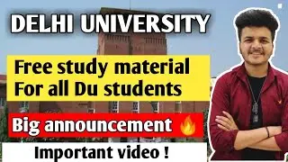 Du Admissions 2020 || Free Study material for Fresher students || Delhi university