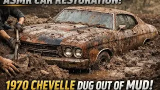 ASMR Car Restoration! 1970 Chevrolet Chevelle Dug Out from Mud to Looking New