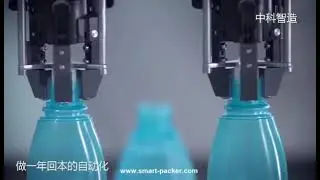 Automatic oval irregular cosmetic plastic bottle robot hands sorting picking conveyor mold jig inser