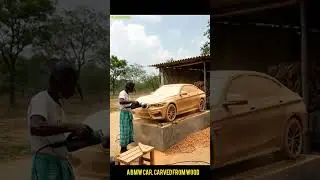 &ldquo;Incredible Wooden BMW Car | Handmade Masterpiece. #bmw #shorts #woodscraft #woodart #sculpture