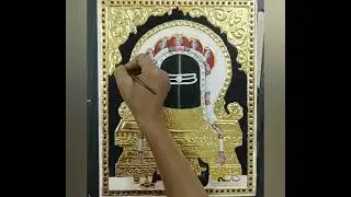Shivling Tanjore Painting | Handmade Lord Shiva Art | Gold Foil Traditional Painting
