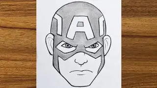 Captain America drawing with pencil || Step by Step || Tutorial || world of crazy art ||